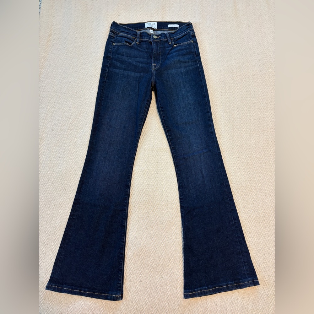 Frame Denim Dark Blue Flare Jeans